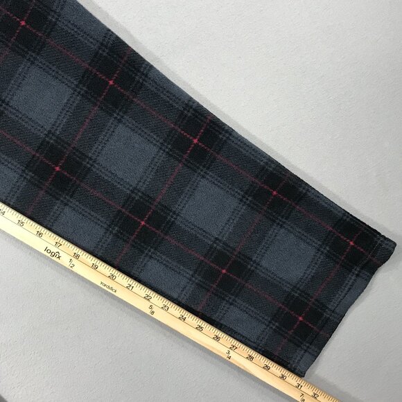 Spyder Pants Men's XL Gray Black Plaid Pull On Pajamas Lounge Fleece Drawstring - Picture 11 of 12